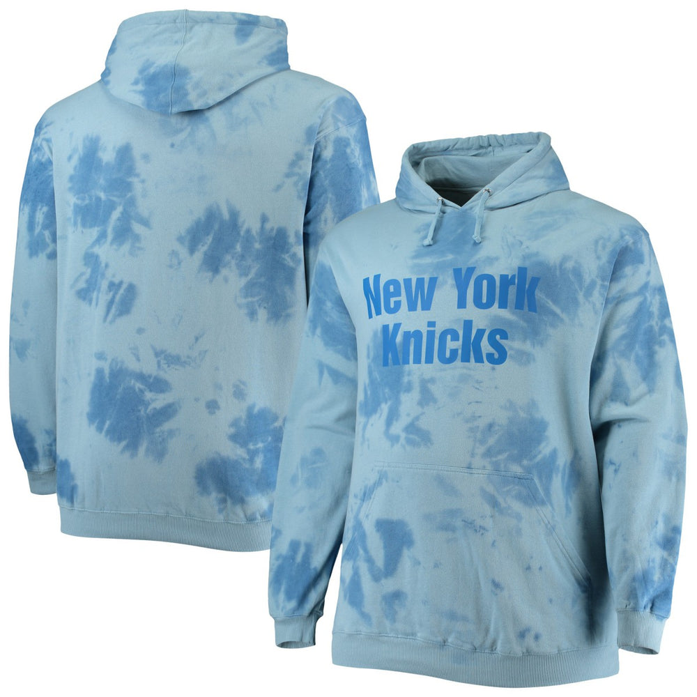Fanatics New York Knicks Big & Tall Wordmark Cloud Dye Pullover Hoodie Blue