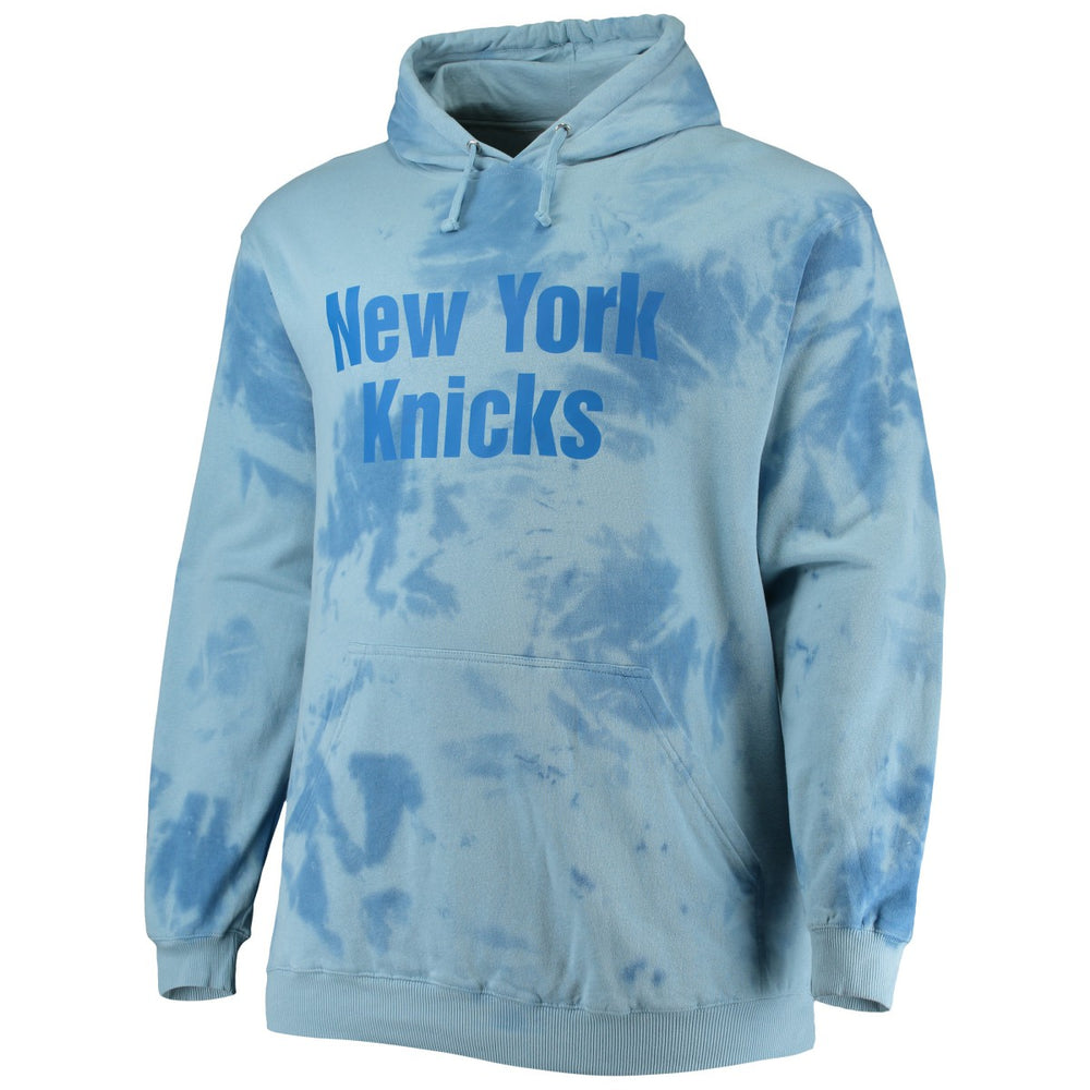 Fanatics New York Knicks Big & Tall Wordmark Cloud Dye Pullover Hoodie Blue