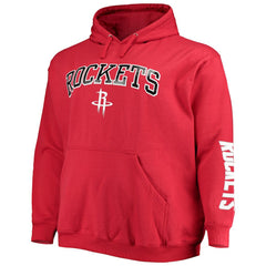 Fanatics Houston Rockets Big & Tall Team Wordmark Pullover Hoodie Red