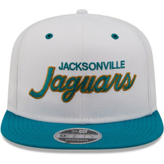 Jacksonville Jaguars New Era Sparky Original 9FIFTY Snapback Hat - White/Teal - NFL