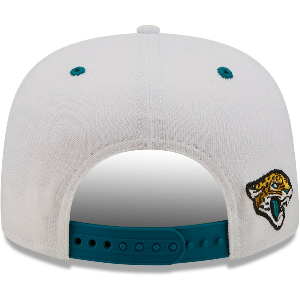 Jacksonville Jaguars New Era Sparky Original 9FIFTY Snapback Hat - White/Teal - NFL