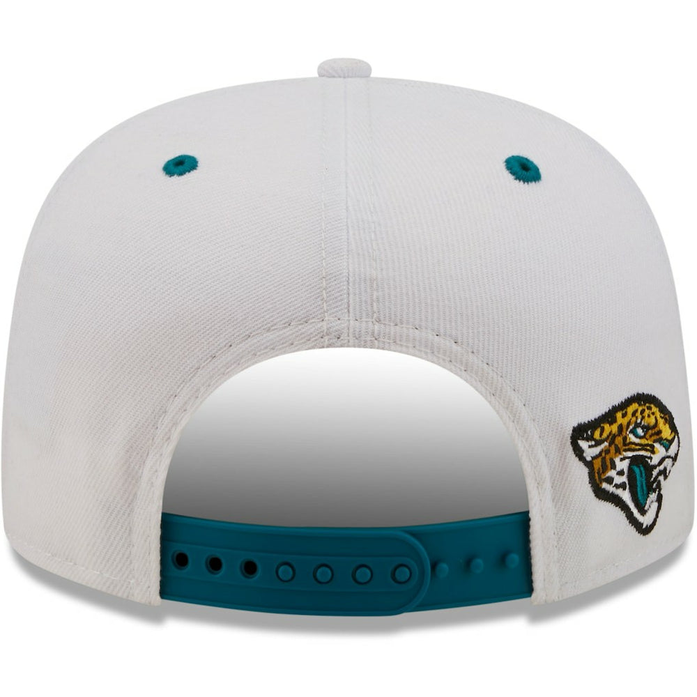 Jacksonville Jaguars New Era Sparky Original 9FIFTY Snapback Hat - White/Teal - NFL