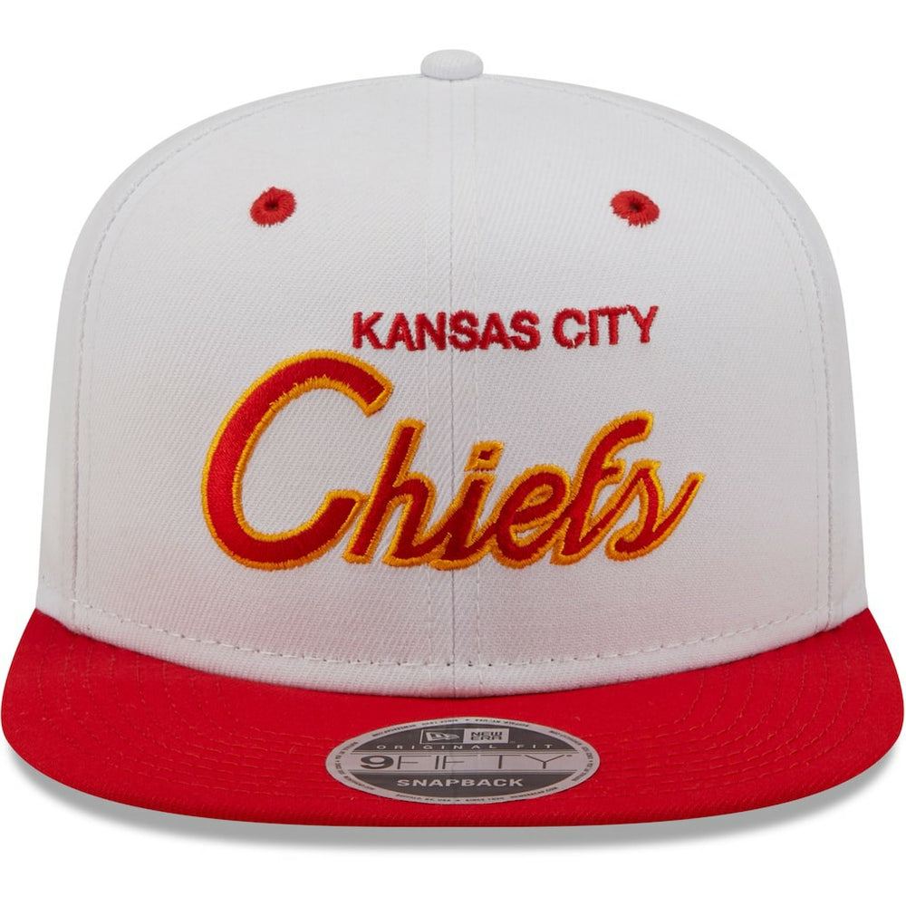 Kansas City Chiefs New Era Sparky Original 9FIFTY Snapback Hat - White/Red - NFL
