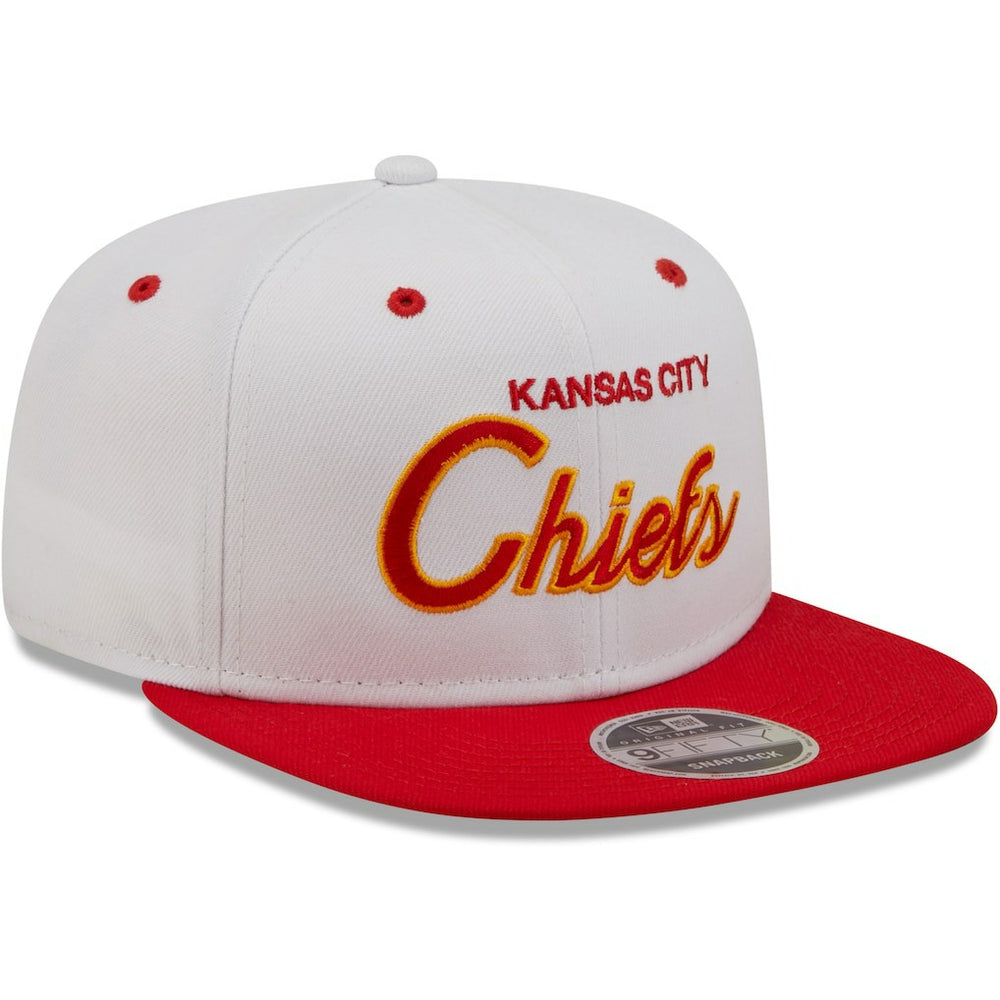Kansas City Chiefs New Era Sparky Original 9FIFTY Snapback Hat - White/Red - NFL