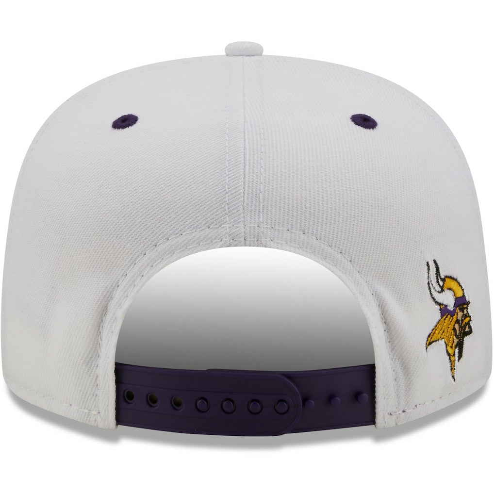 Minnesota Vikings New Era Sparky Original 9FIFTY Snapback Hat - White/Purple - NFL