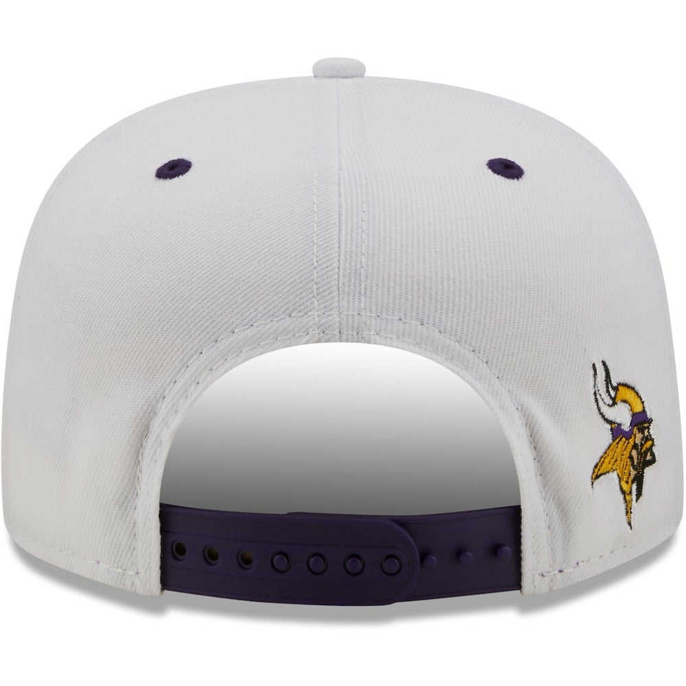 Minnesota Vikings New Era Sparky Original 9FIFTY Snapback Hat - White/Purple - NFL