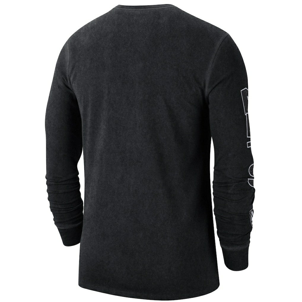 Nike Brooklyn Nets Courtside Retro Elevated Long Sleeve T-Shirt Black