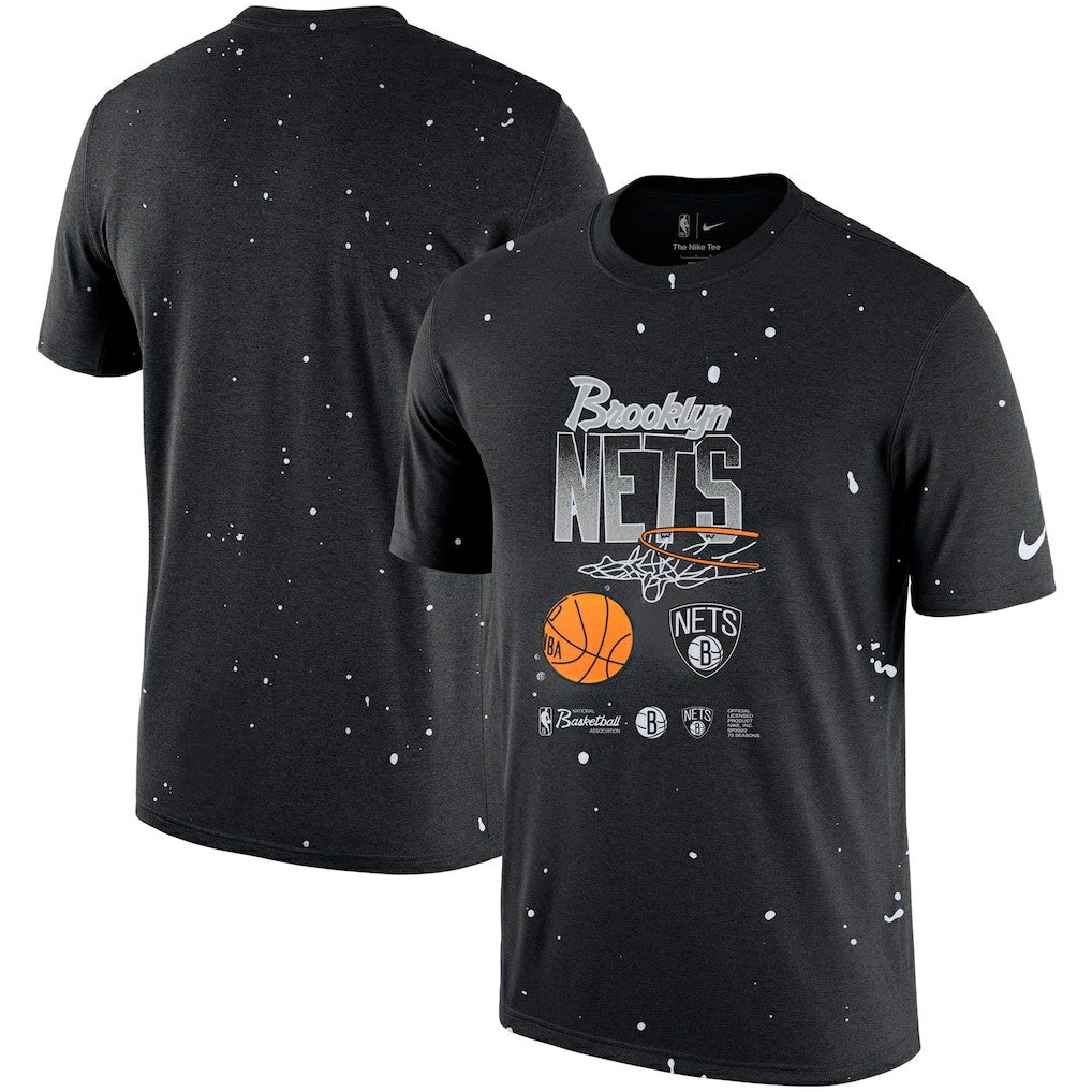 Nike Brooklyn Nets Courtside Splatter T-Shirt Black