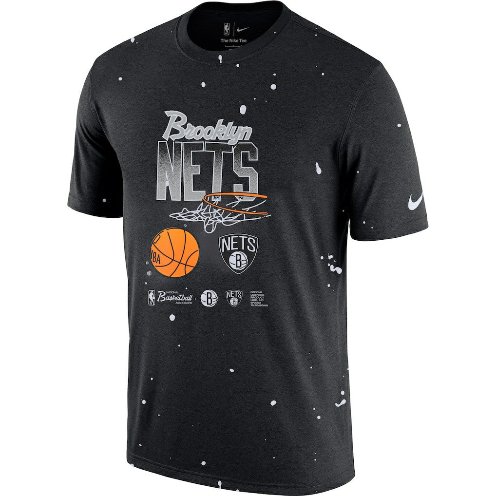 Nike Brooklyn Nets Courtside Splatter T-Shirt Black