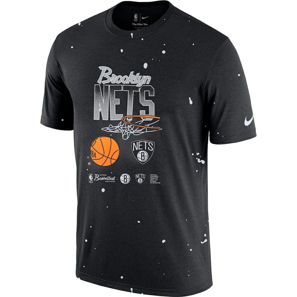 Nike Brooklyn Nets Courtside Splatter T-Shirt Black