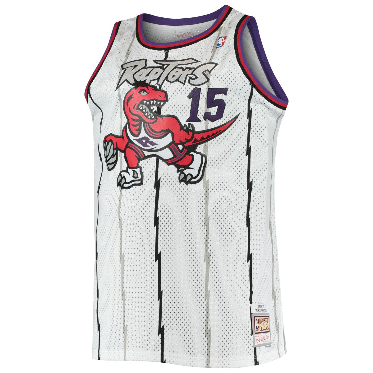 Mitchell & Ness Vince Carter Toronto Raptors 1998/99 Big & Tall Hardwood Classics Swingman Jersey White