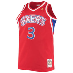Mitchell & Ness Allen Iverson Philadelphia 76ers 1996/97 Big & Tall Hardwood Classics Swingman Jersey Red