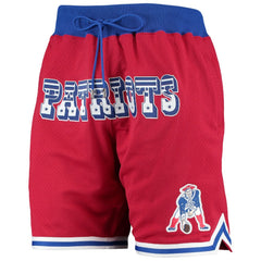 New England Patriots Just Don Gold Rush Shorts - Red - Mitchell & Ness