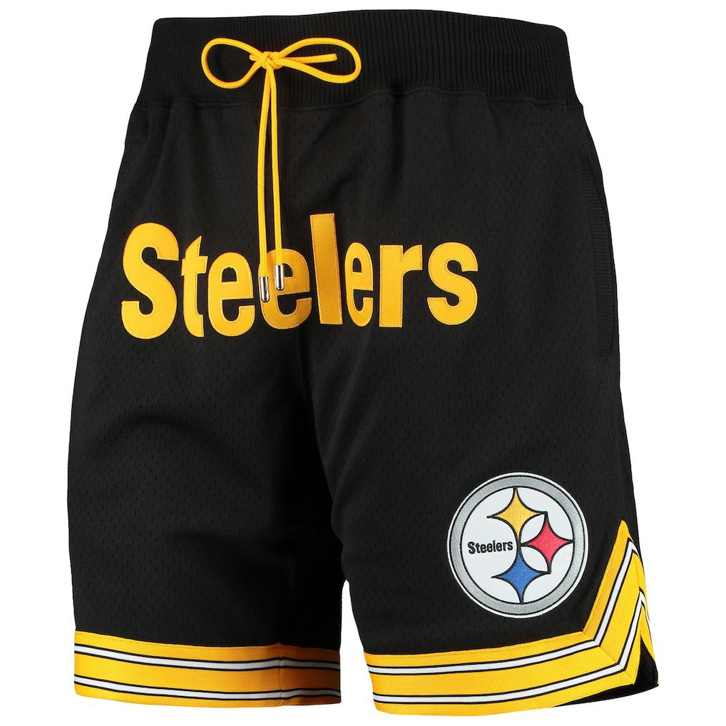 Pittsburgh Steelers Just Don Gold Rush Shorts - Black - Mitchell & Ness