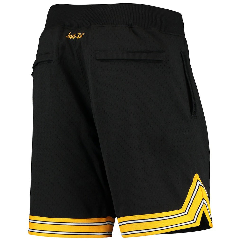 Pittsburgh Steelers Just Don Gold Rush Shorts - Black - Mitchell & Ness