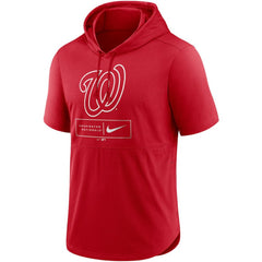 Washington Nationals Nike Lockup Performance Short Sleeve Lightweight Hooded Top Near Me