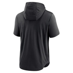 Colorado Rockies Nike Lockup Performance Short Sleeve Lightweight Hooded Top for sale