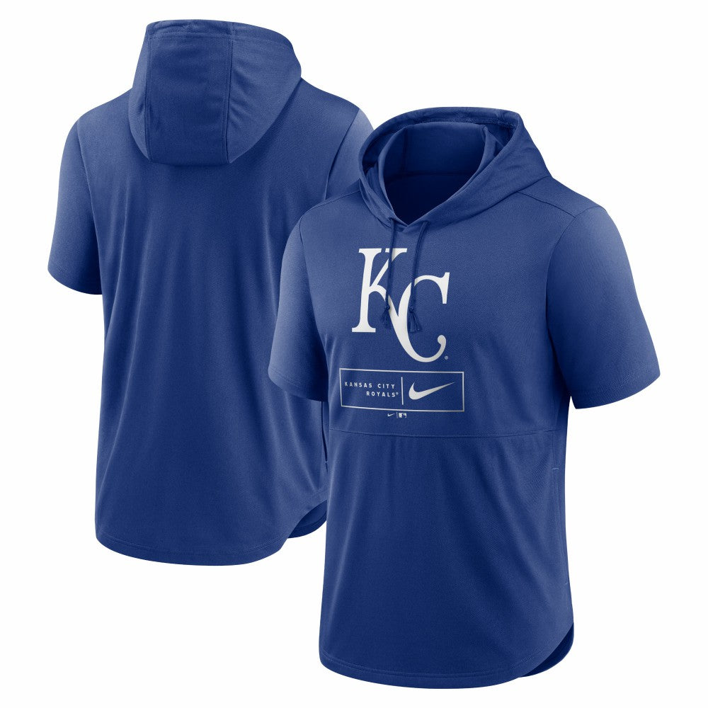 Kansas City Royals Nike Lockup Performance Short Sleeve Lightweight Hooded Top for sale