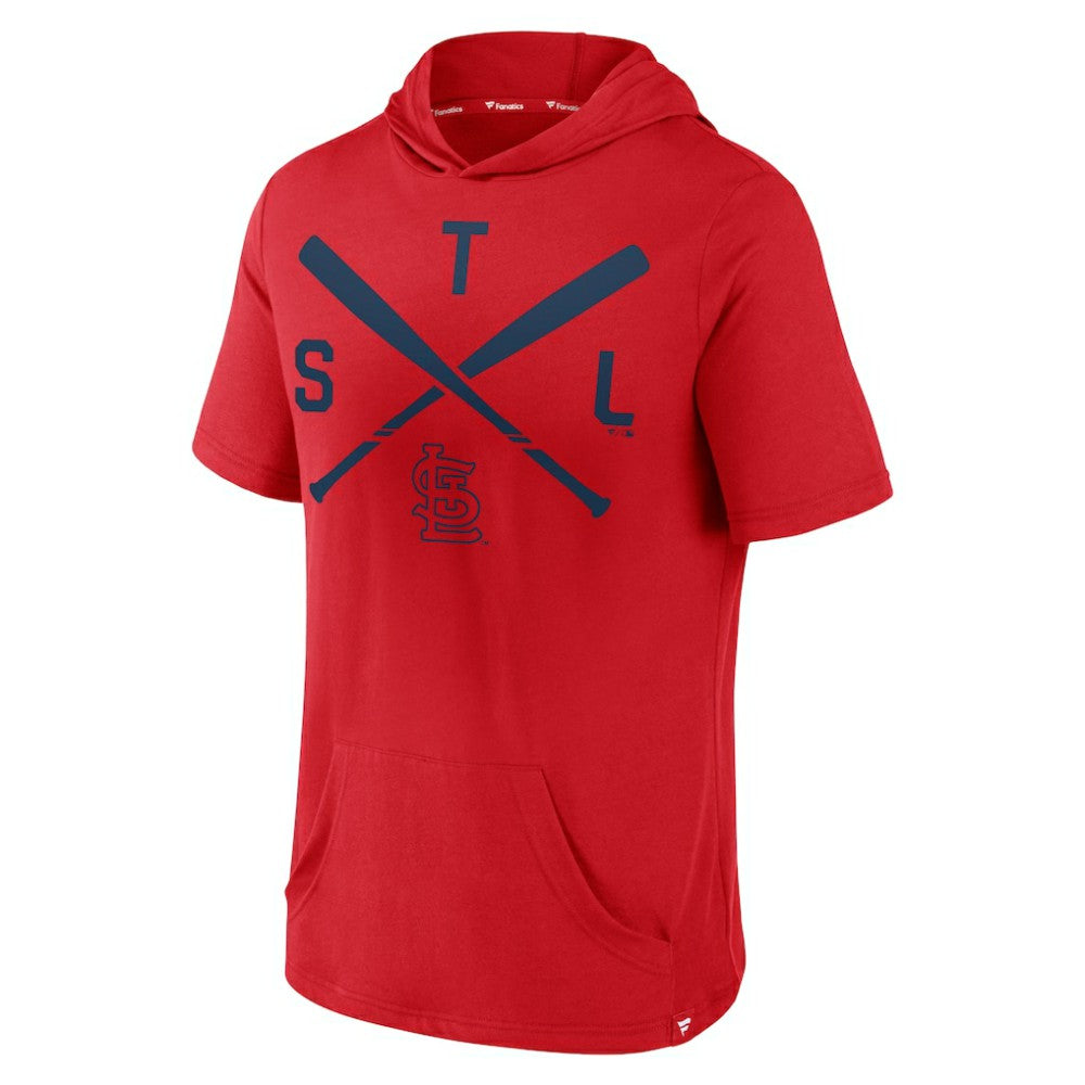 St. Louis Cardinals Fanatics Iconic Rebel Short Sleeve Hooded Top Outlet