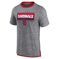St. Louis Cardinals Fanatics Iconic Team Element Speckled Ringer T-Shirt Outlet