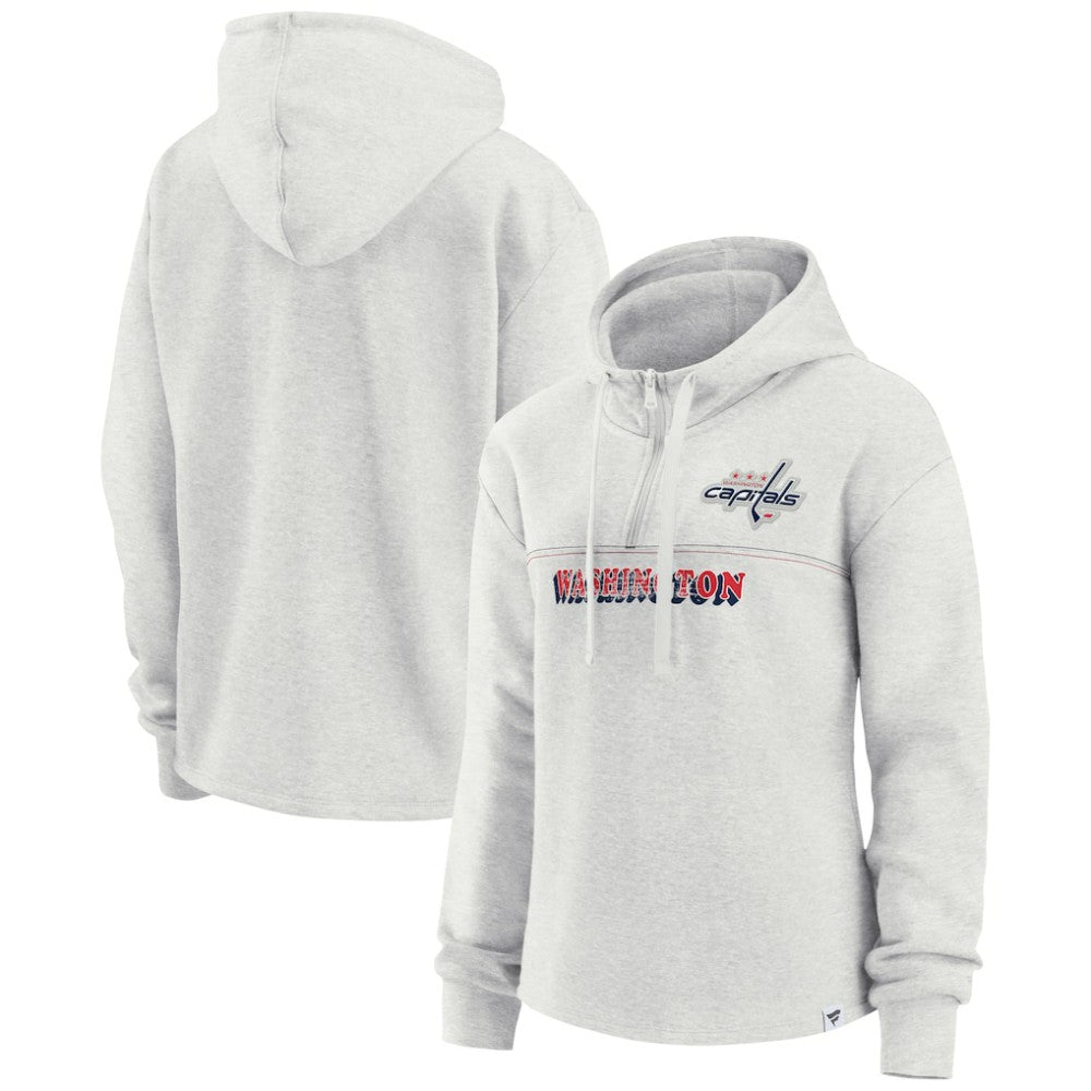 Washington Capitals Fanatics Women's True Classics Legacy Quarter-Zip Hoodie - Ash | Fanatics online