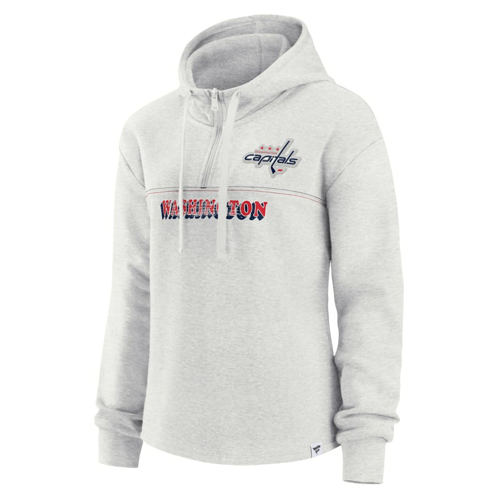 Washington Capitals Fanatics Women's True Classics Legacy Quarter-Zip Hoodie - Ash | Fanatics online