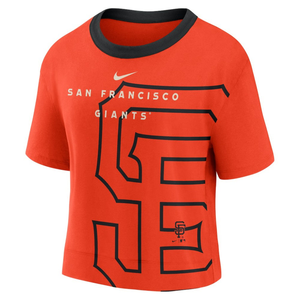 San Francisco Giants Nike Women's Team First High Hip Boxy T-Shirt Sale