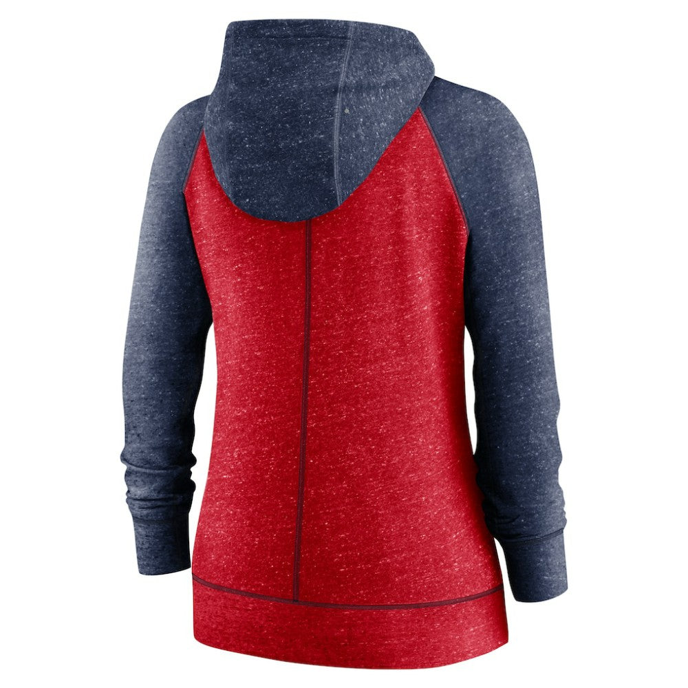 Minnesota Twins Nike Women's Split Wordmark Gym Vintage Raglan Lightweight Full-Zip Hoodie for sale