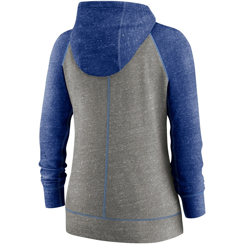 Kansas City Royals Nike Women's Split Wordmark Gym Vintage Raglan Lightweight Full-Zip Hoodie Discount
