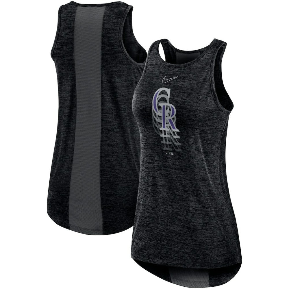 Colorado Rockies Nike Women's Logo Fade High Neck Performance Tank Top Near Me