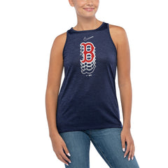 Boston Red Sox Nike Women's Logo Fade High Neck Performance Tank Top Sale