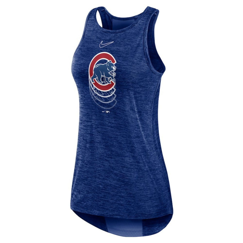 Chicago Cubs Nike Women's Logo Fade High Neck Performance Tank Top for sale
