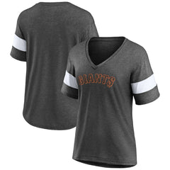 San Francisco Giants Fanatics Women's Wordmark V-Neck Tri-Blend T-Shirt Sale