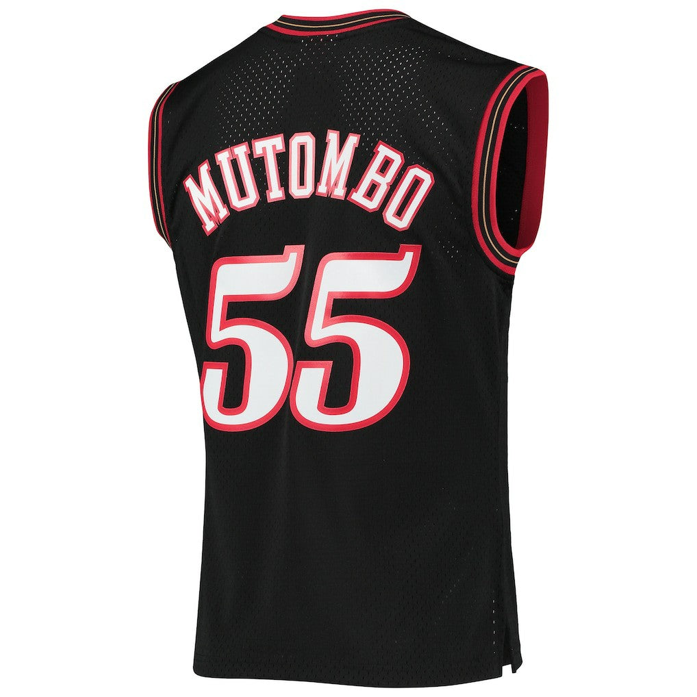 Mitchell & Ness Dikembe Mutombo Philadelphia 76ers Hardwood Classics Swingman Jersey Black