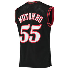 Mitchell & Ness Dikembe Mutombo Philadelphia 76ers Hardwood Classics Swingman Jersey Black