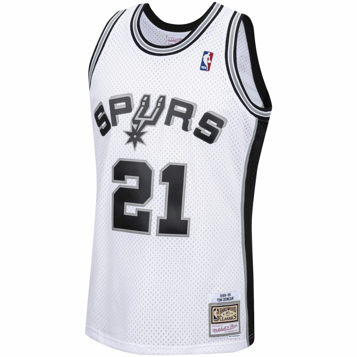 Mitchell & Ness Tim Duncan San Antonio Spurs 1998/99 Hardwood Classics Swingman Jersey White
