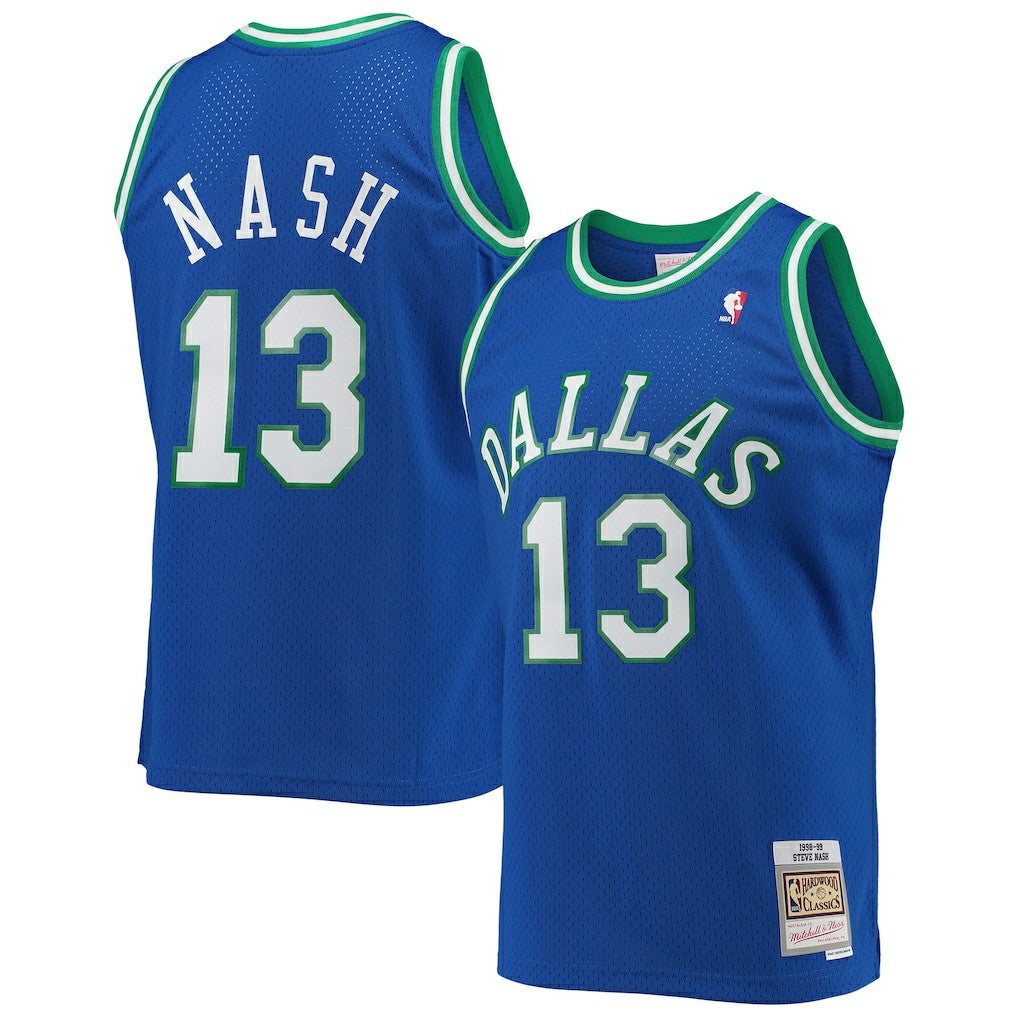 Mitchell & Ness Steve Nash Dallas Mavericks 1998/99 Hardwood Classics Swingman Jersey Blue