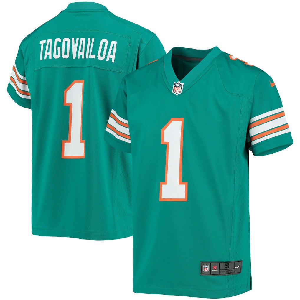 Tua Tagovailoa Miami Dolphins Youth Game Jersey - Aqua - Nike