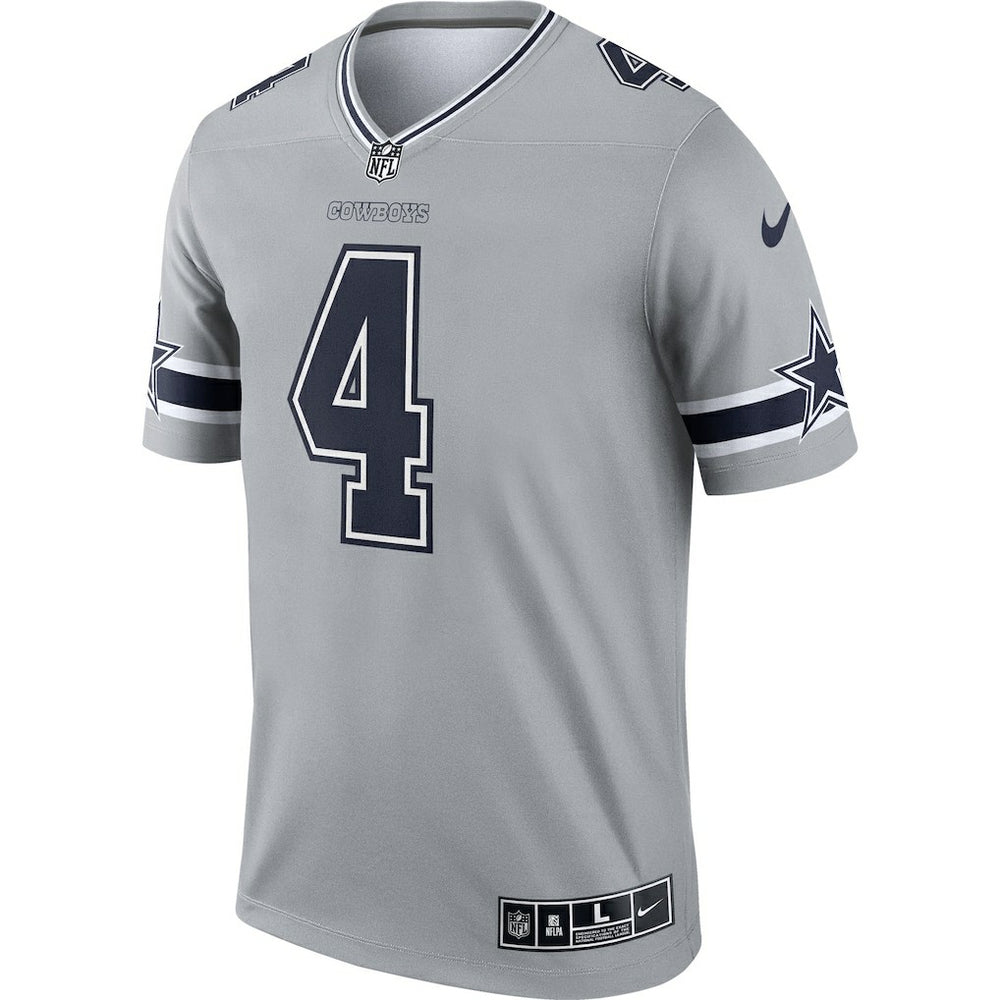 Dak Prescott Dallas Cowboys Inverted Legend Player Performance Top - Gray - Nike