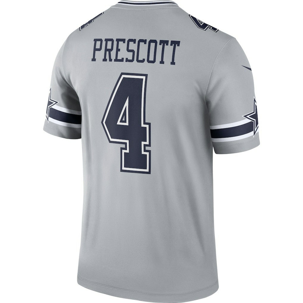 Dak Prescott Dallas Cowboys Inverted Legend Player Performance Top - Gray - Nike