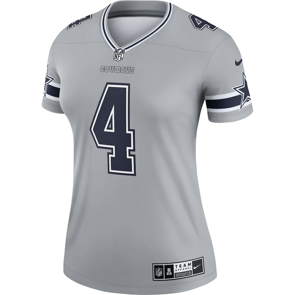 Dak Prescott Dallas Cowboys Women's Legend Player Performance Top - Gray - Nike