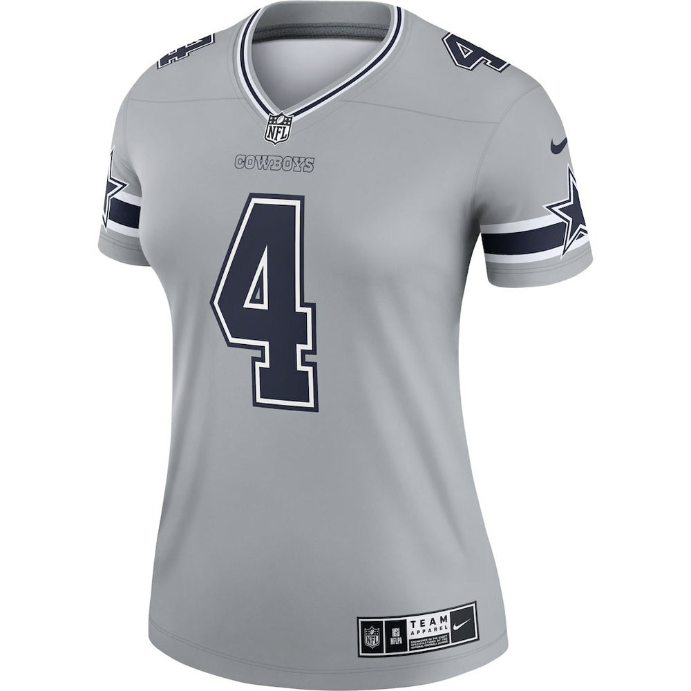 Dak Prescott Dallas Cowboys Women's Legend Player Performance Top - Gray - Nike