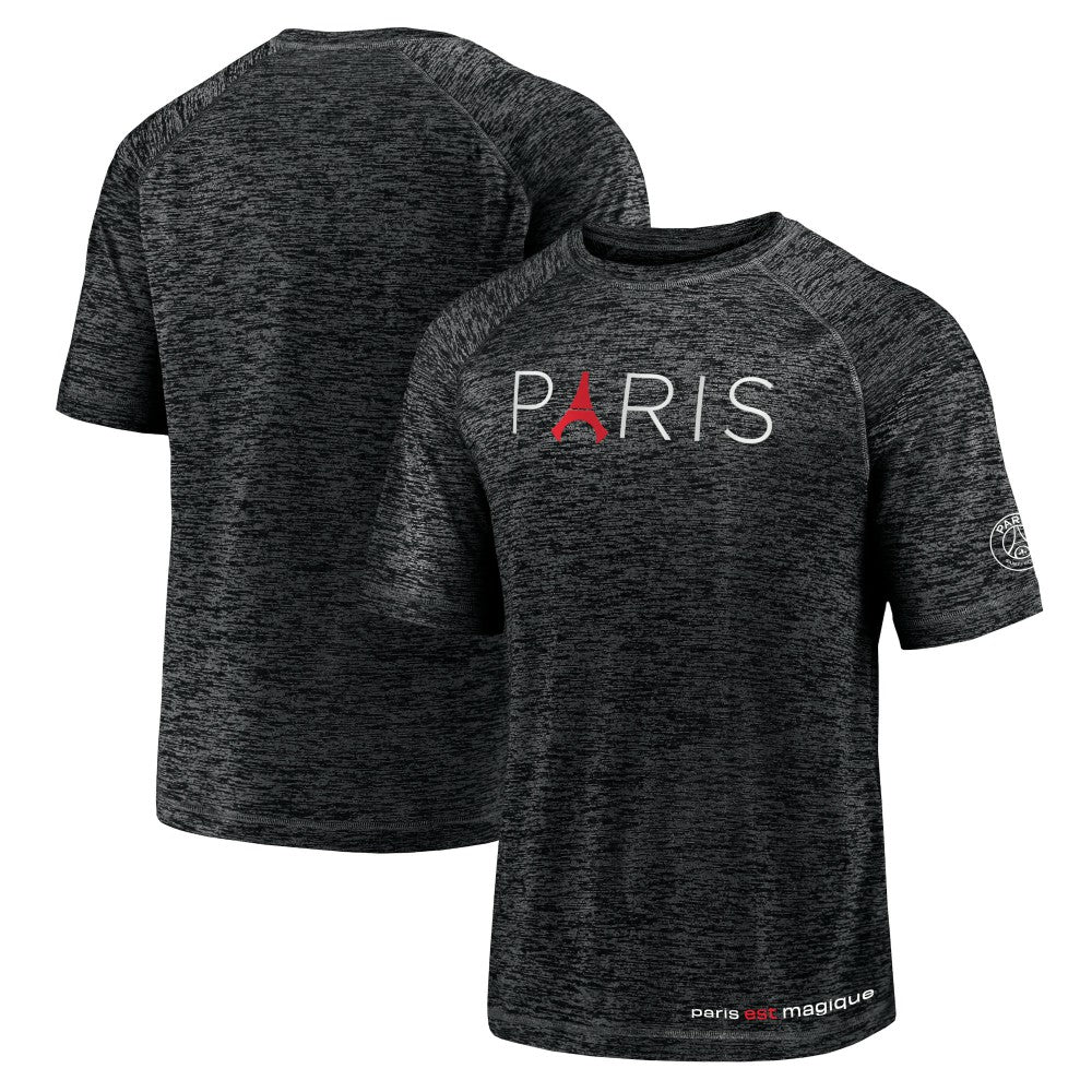 Fanatics - Paris Saint-Germain Tower Space-Dye Raglan T-Shirt - Black