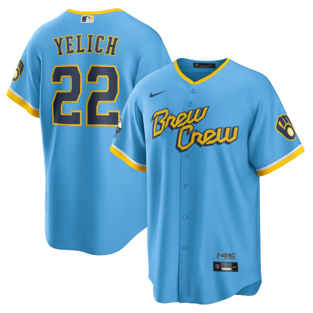Christian Yelich Milwaukee Brewers Nike City Connect Replica Player Jersey Discount