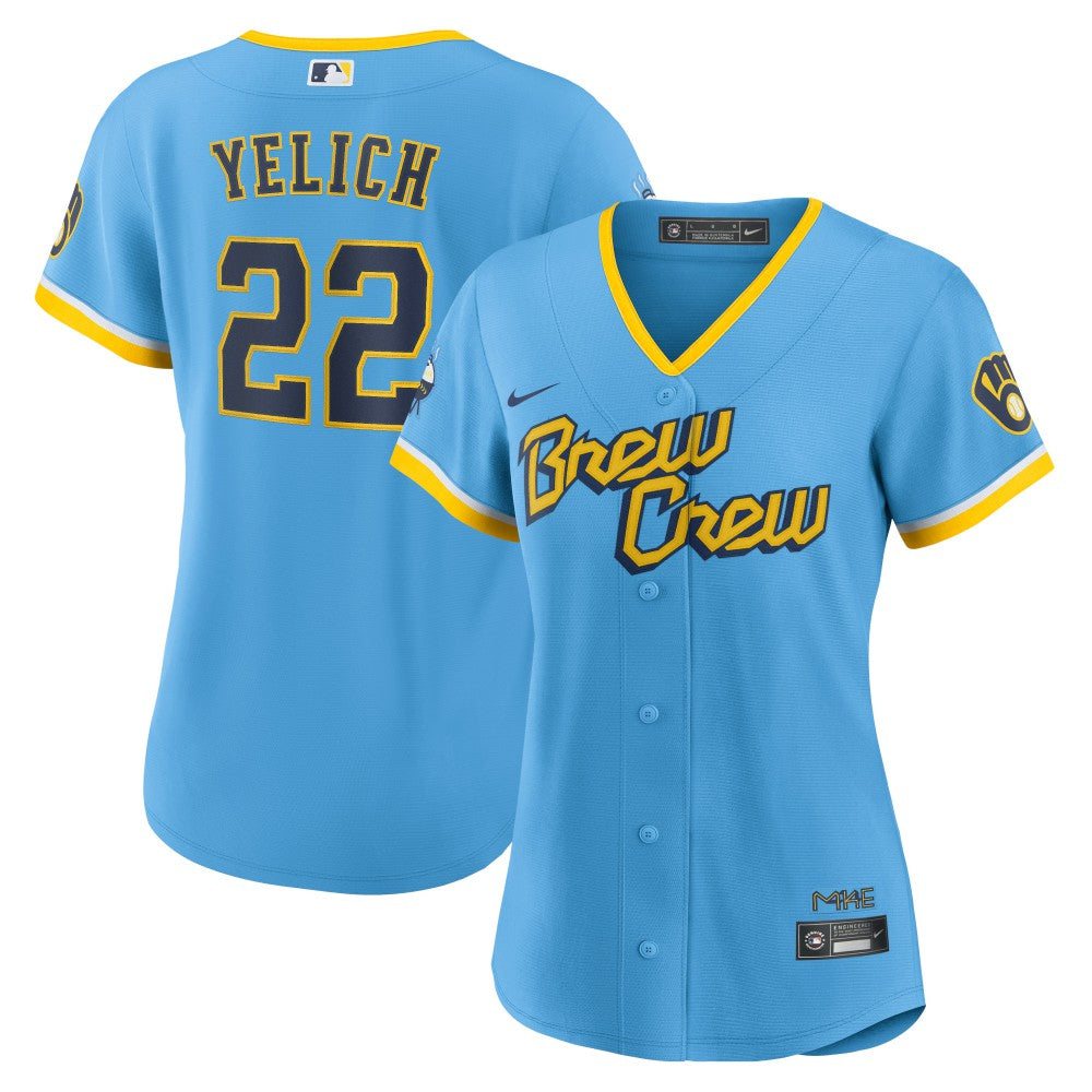 Christian Yelich Milwaukee Brewers Nike Women's City Connect Replica Player Jersey Sale
