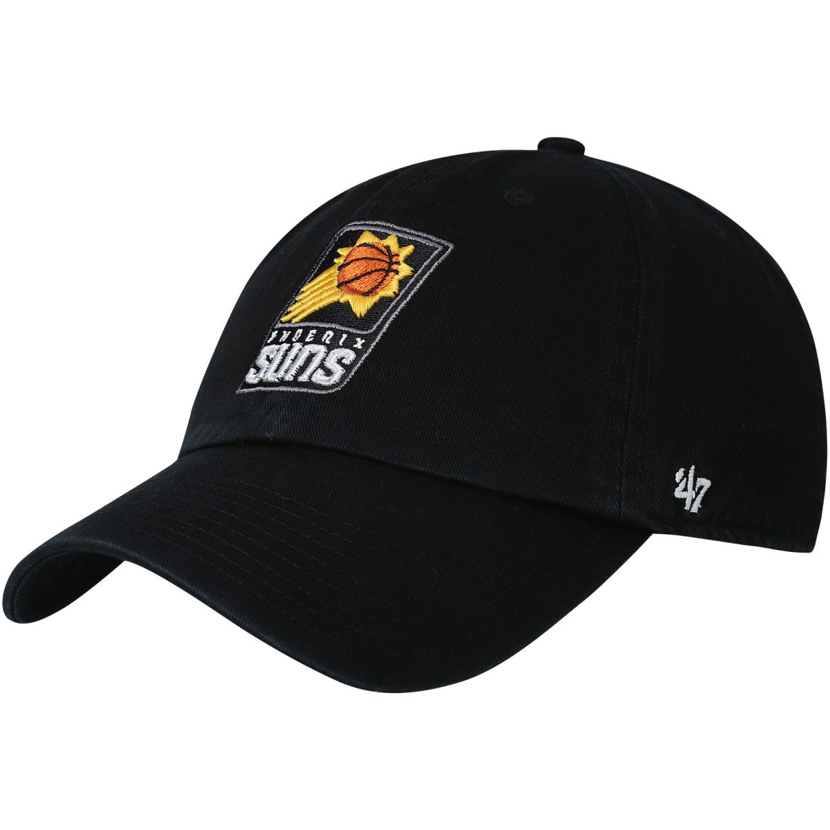 47 brand Phoenix Suns '47 Core Logo Clean Up Adjustable Hat Black