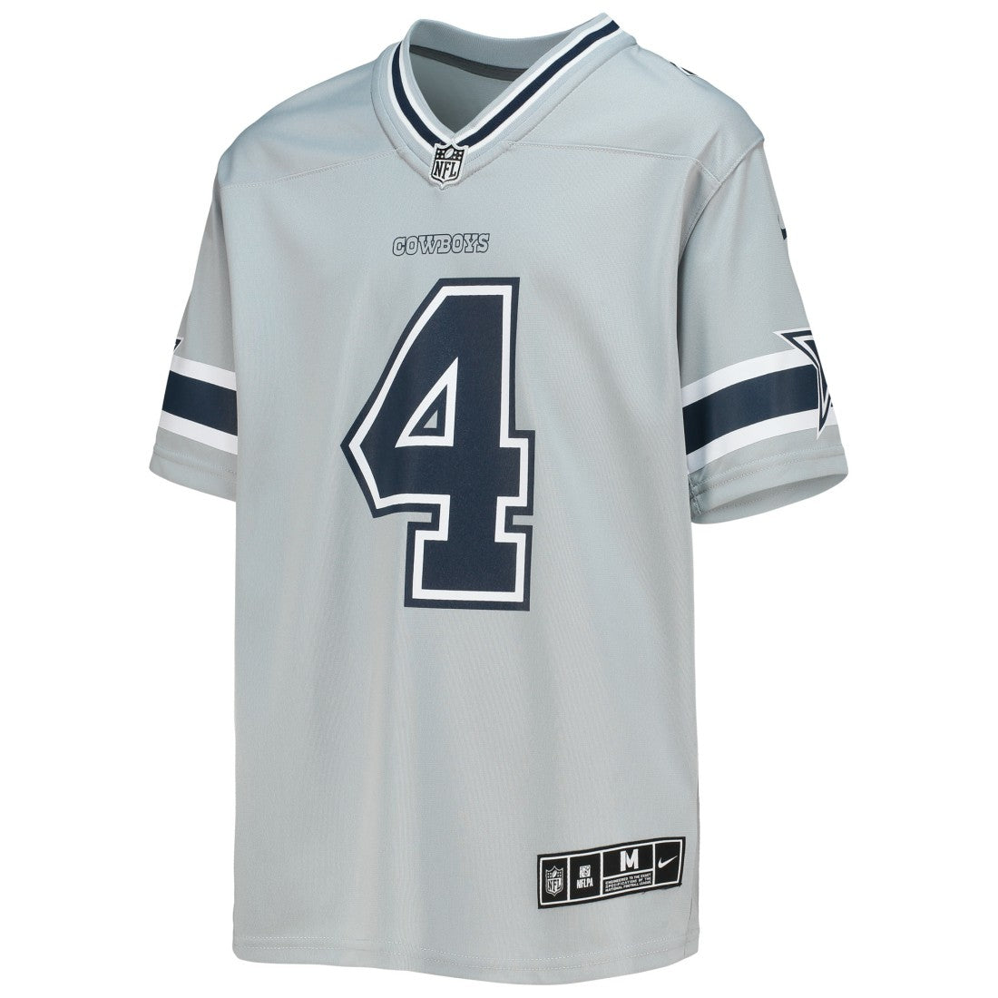 Dak Prescott Dallas Cowboys Youth Inverted Team Game Jersey - Silver - Nike