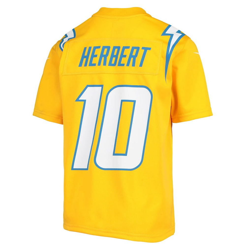 Justin Herbert Los Angeles Chargers Youth Inverted Team Game Jersey - Gold - Nike