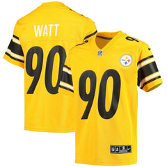 T.J. Watt Pittsburgh Steelers Youth Inverted Team Game Jersey - Gold - Nike