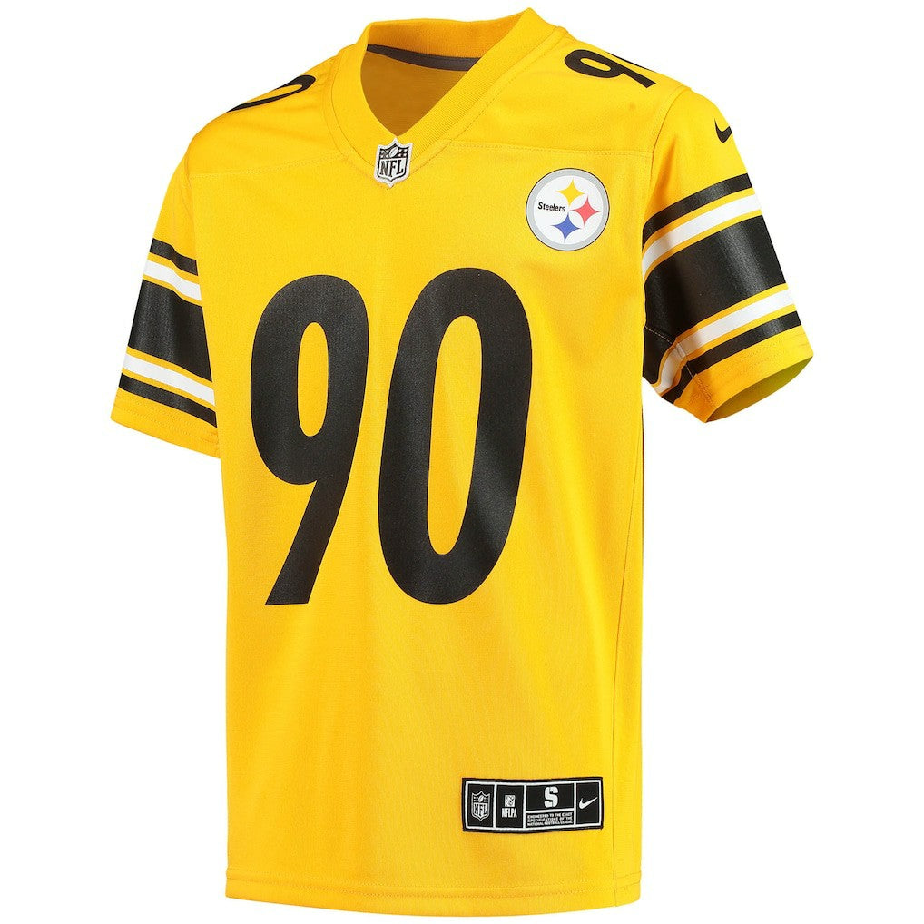 T.J. Watt Pittsburgh Steelers Youth Inverted Team Game Jersey - Gold - Nike